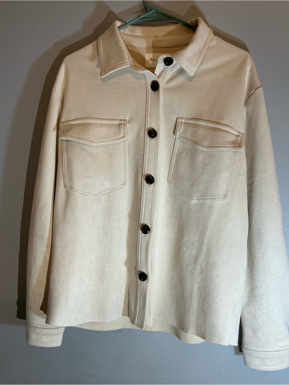 Cream Utility Jacket with Button Front - Picture 2 of 8